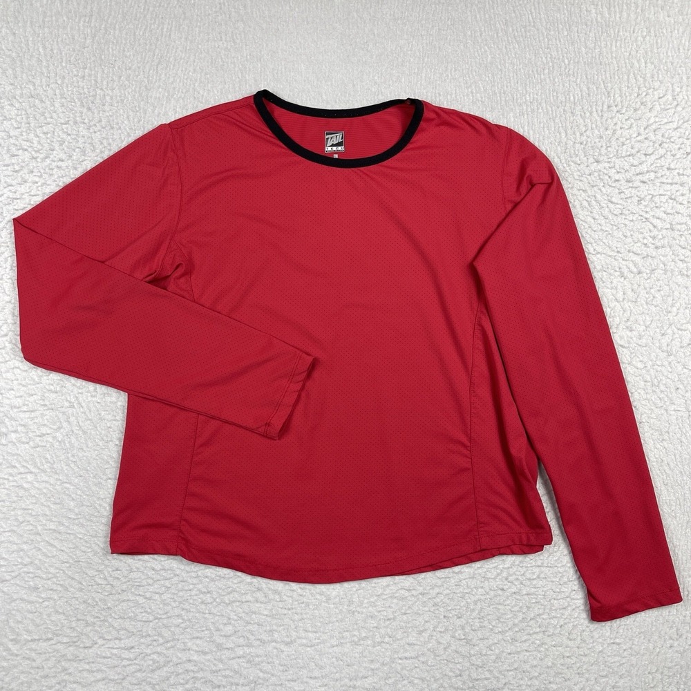 Tail Tech Shirt Womens‎ Large Red Activewear Run Jog Hike Workout Travel Top